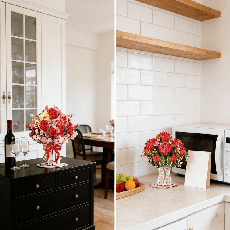 π35K+ SOLD! πΌπ Forever-Blooming 3D Flower Pop-Up Cardβ Personalized Love Message & Everlasting Bloom π