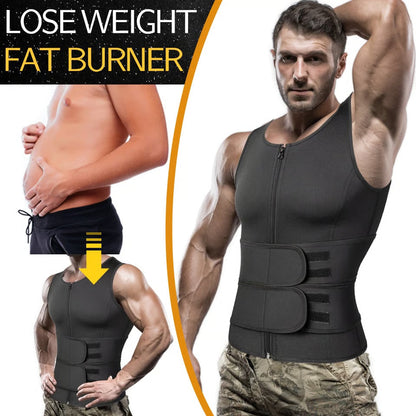 🔥Men Body Shaper Waist Trainer Sauna Suit Sweat Vest Tank Tops Shapewear