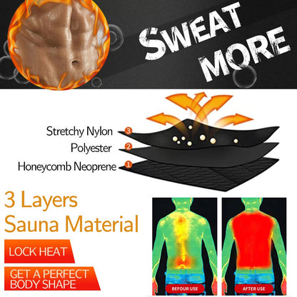 🔥Men Body Shaper Waist Trainer Sauna Suit Sweat Vest Tank Tops Shapewear