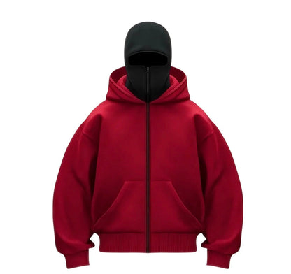 🔥Last Day 50% OFF--Balaclava Hoodie with Built In Balaclava,Anti-Social Hoodies