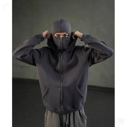 🔥Last Day 50% OFF--Balaclava Hoodie with Built In Balaclava,Anti-Social Hoodies