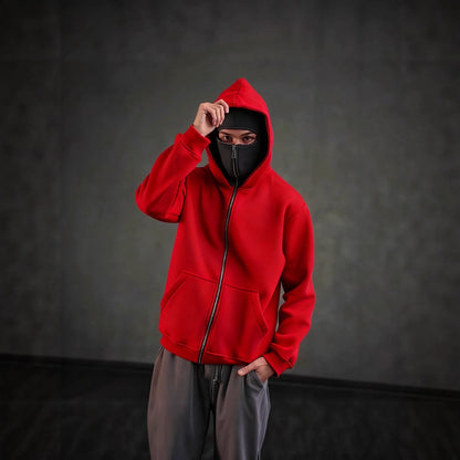 🔥Last Day 50% OFF--Balaclava Hoodie with Built In Balaclava,Anti-Social Hoodies