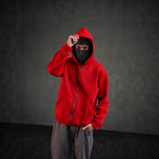 🔥Last Day 50% OFF--Balaclava Hoodie with Built In Balaclava,Anti-Social Hoodies