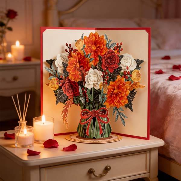 🏆35K+ SOLD! 🌼💌 Forever-Blooming 3D Flower Pop-Up Card– Personalized Love Message & Everlasting Bloom 🎁
